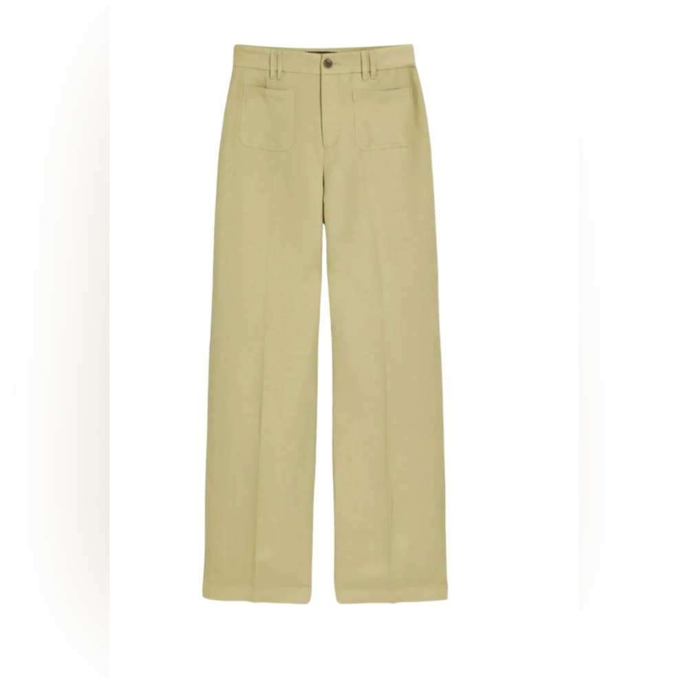 Paige Montauk Wide Leg Linen Blend Pant Trouser Size 6